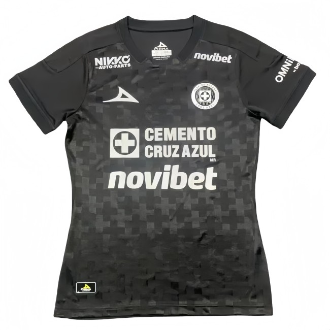 2025-26 Women Cruz Azul Third away black Soccer Jersey