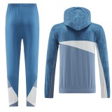 2025-26 Mens Marseille blue-gray Half pull Tracksuit suit