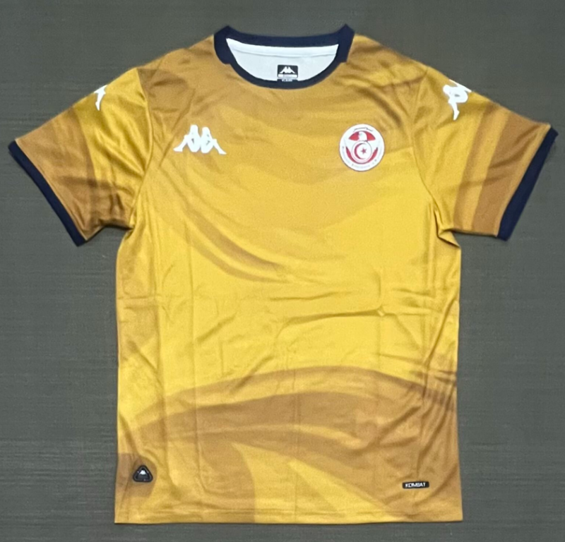 2025-26 Mens Tunisia Third away yellow  soccer jersey