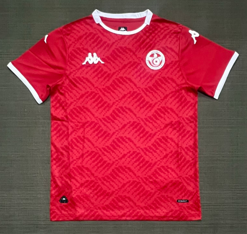 2025-26 Mens Tunisia home red soccer jersey