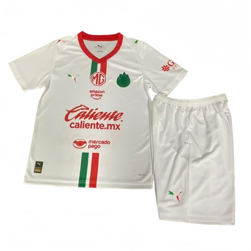 2025-26 Kids Chivas away white soccer jersey