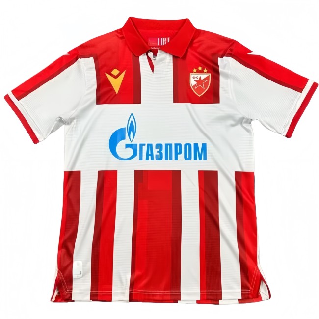 2025-2026 Crvena zvezda  Red Star  red White Soccer Jersey