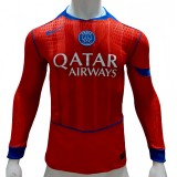 2025-26 Mens PSG Third away red Player long sleeve Soccer Jersey