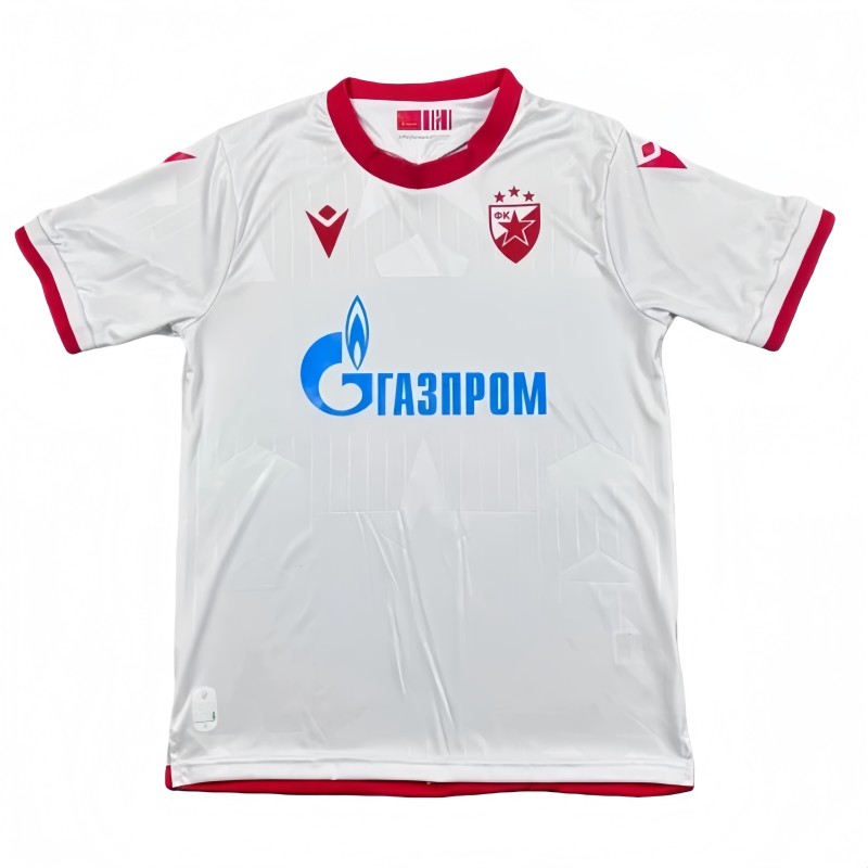 2025-2026 Crvena zvezda  Red Star Belgrade Away White Soccer Jersey