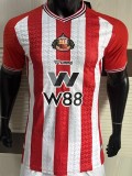 2025-26 Mens Sunderland home Red and white  Player version Soccer Jersey