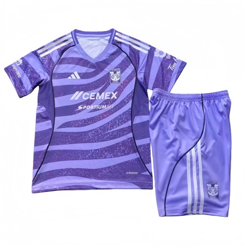 2025-26 Kids Tigres UANL Purple soccer Jersey