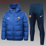 2023-24 Mens Barcelona hoodie cotton-padded jacket Training suit G158#