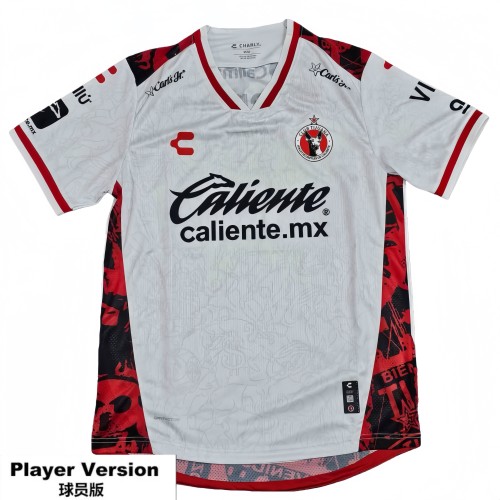 2025-26 Mens Tijuana away white Player version Soccer Jersey