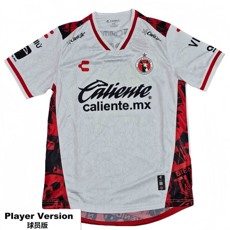 2025-26 Mens Tijuana away white Player version Soccer Jersey