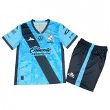 2025-2026 KIDS Puebla third away Blue Soccer Jersey