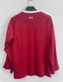 2025-26 Mens LIV home red Long Sleeve Soccer Jersey