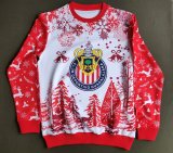 2025-26 Mens Chivas hoodie Christmas red white hoodie soccer jersey
