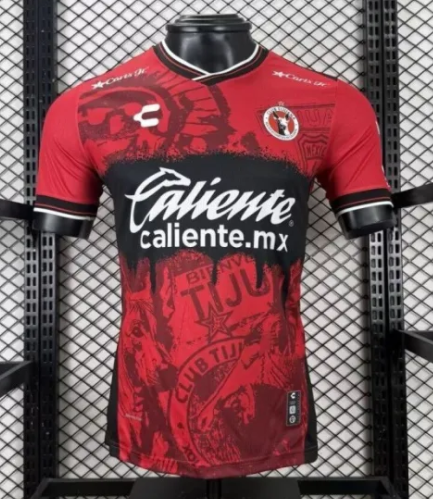 2025-26 Mens Tijuana Home red Player version Soccer Jersey