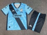 2025-2026 KIDS Puebla third away Blue Soccer Jersey