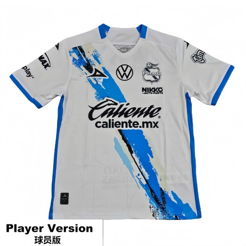 2025-2026 Mens Puebla home white Player version Soccer Jersey
