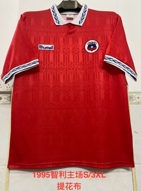 1995 Mens Retro Chile Home red soccer Jersey