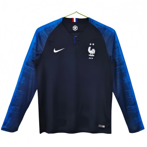 2018 Mens France World Cup Retro long sleeve Jersey