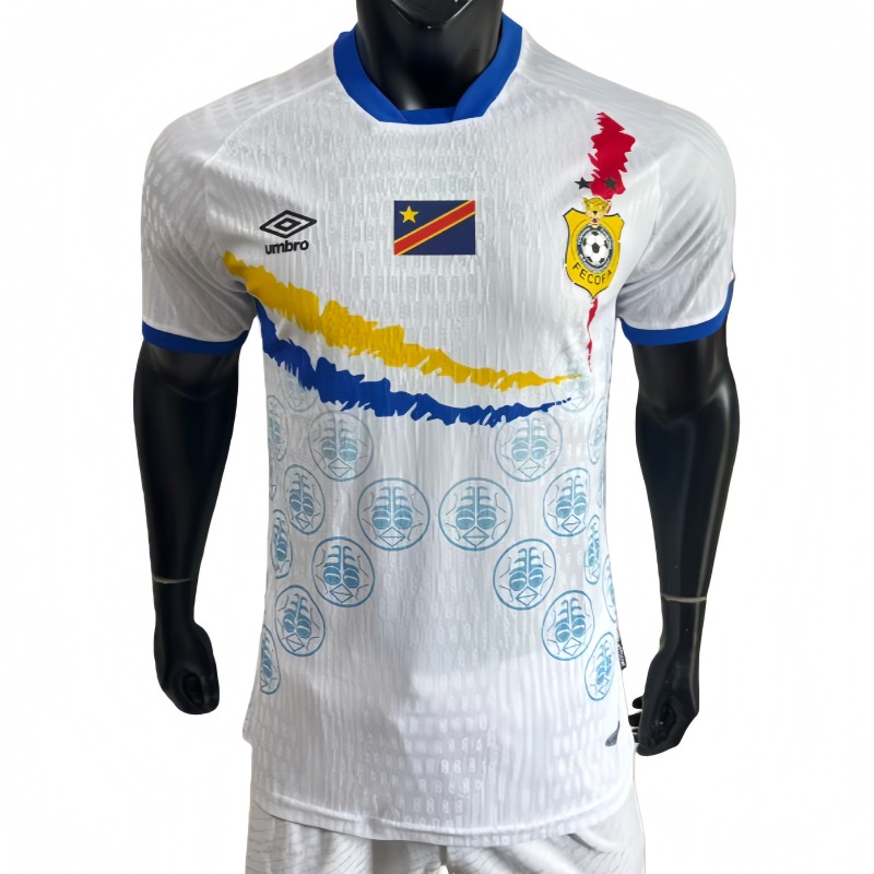 2026-27 Mens Democratic Congo away white Player version Soccer Jersey