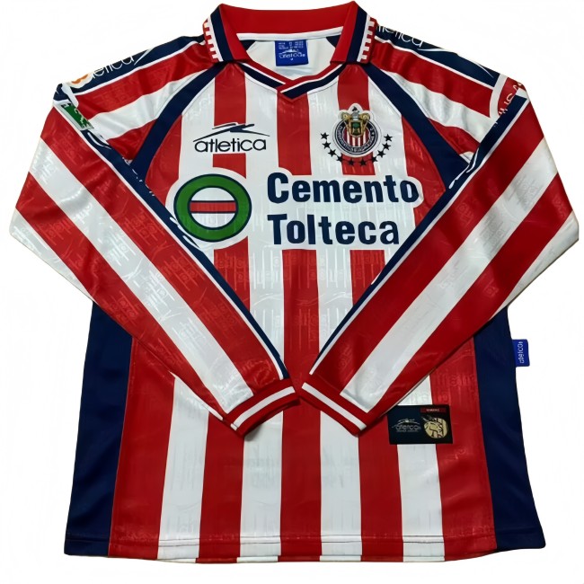 1999-00 Mens Chivas Retro home Long Sleeve soccer Jersey