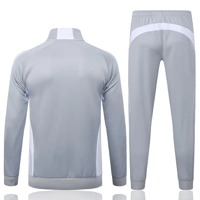 2025-26 Mens Real Madrid  Gray Jacket Training Suit  #A2596