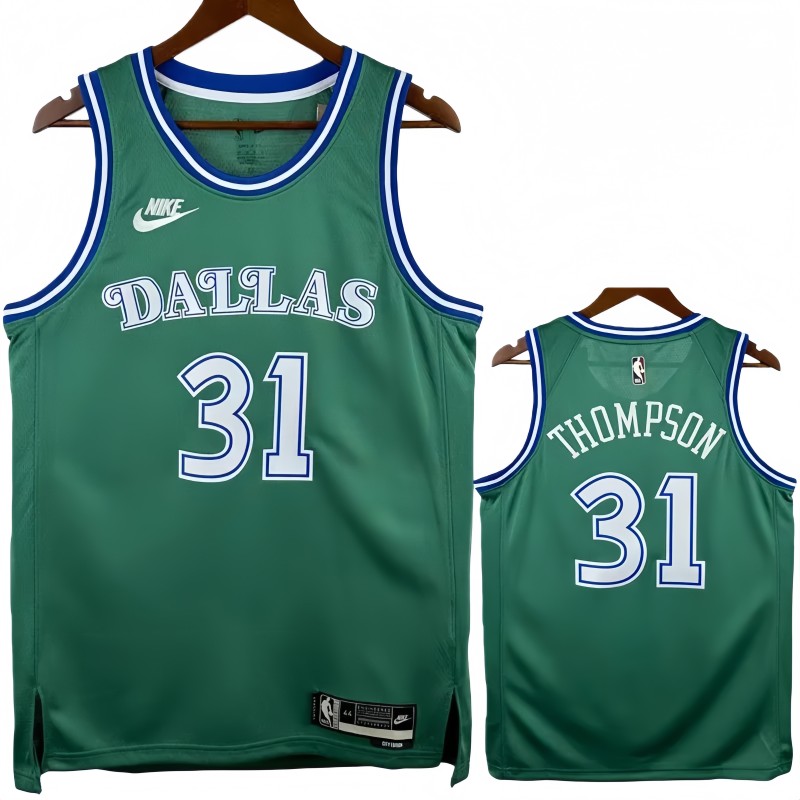 25-26 Dallas Mavericks THOMPSON #31 Green Retro Top Quality Hot Pressing NBA Jersey