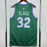 25-26 Dallas Mavericks FLAGG #32 Green Retro Top Quality Hot Pressing NBA Jersey