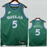 25-26 Dallas Mavericks RUSSELL #5 Green Retro Top Quality Hot Pressing NBA Jersey