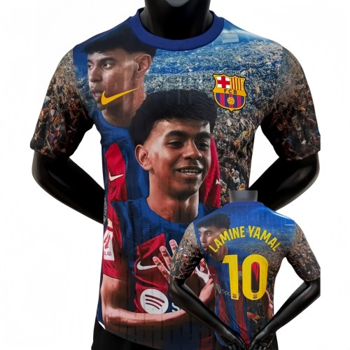 2025-26 Mens Barcelona LAMINE YAMAL #10 Special Edition  Player  soccer jersey