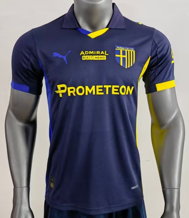 2025-26 Mens Parma Calcio Fourth Away Dark Blue  Player version soccer Jersey
