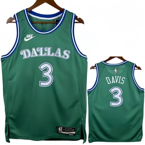 25-26 Dallas Mavericks DAVIS #3 Green Retro Top Quality Hot Pressing NBA Jersey