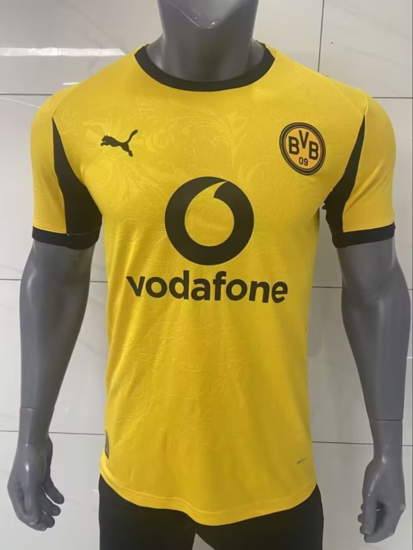 2025-26 Mens Borussia Dortmund  yellow Season Cup Player version soccer jersey