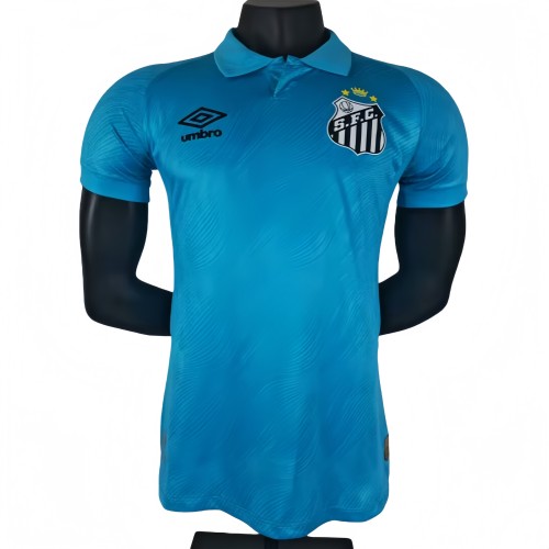2025-26 Mens Santos FC Third Away blue Player Edition Soccer Jersey