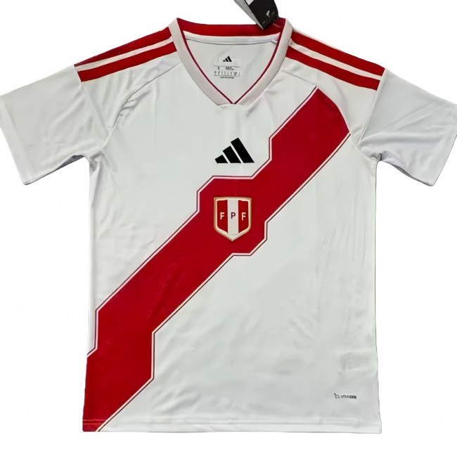 2026-27 Mens Peru Home white Soccer Jersey