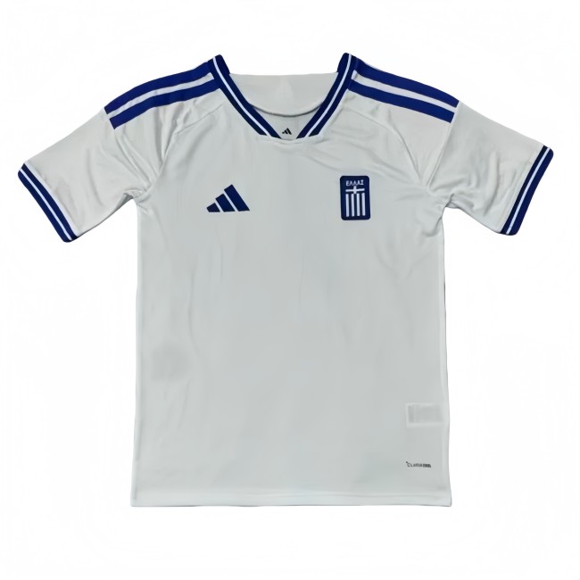 2025-26 Mens Greece home white blue Soccer Jersey