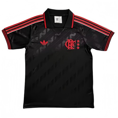 2025-26 Mens Flamengo black polo soccer Jersey