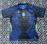 2026-27 Mens Brazil Black away blue soccer jersey
