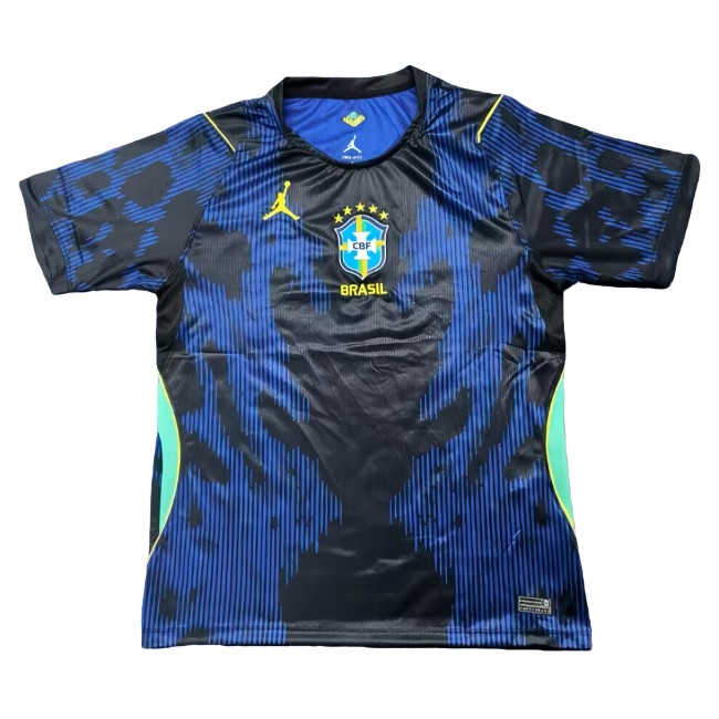 2026-27 Mens Brazil Black away blue soccer jersey