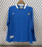 2025-26 Mens Real Madrid Casual Edition Long Sleeve blue Soccer Jersey