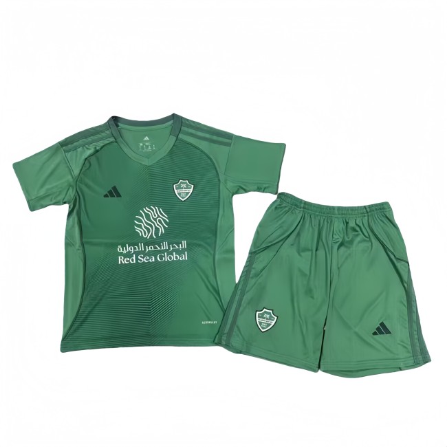 2025-26 Kids Al-Ahli Saudi  away green soccer jersey