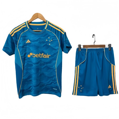 2025-26 Kids Cruzeiro Third away soccer  jersey （Bring sponsors）带赞助商