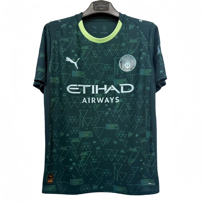 2025-26 Mens Manchester City Fourth Away 1:1 Dark Green soccer Jersey