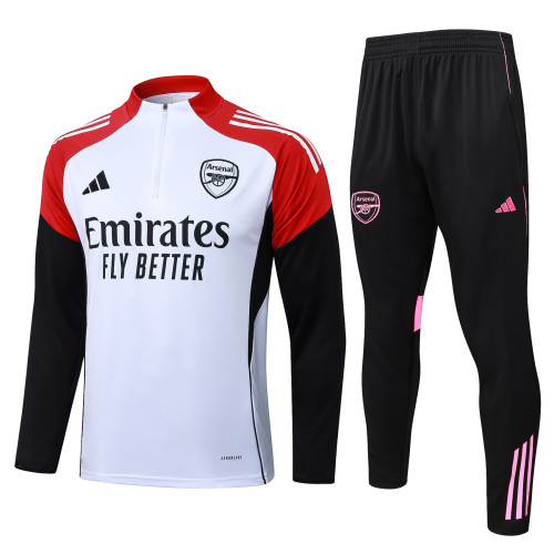 2025/26 Mens Arsenal white Half pull Tracksuit suit