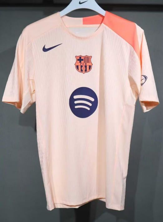 2025-26 Mens Barcelona Special Edition beige soccer Jersey