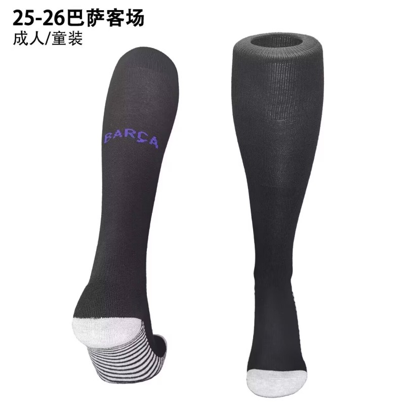 2025-26 Barcelona away black football socks