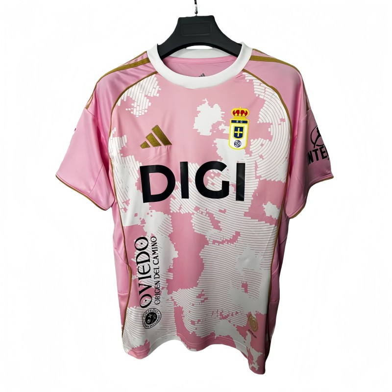 2025-26 Mens  Real Oviedo Pink Soccer Jersey