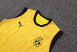 2025-26 Mens Borussia Dortmund yellow Vest short training suit   D25215#