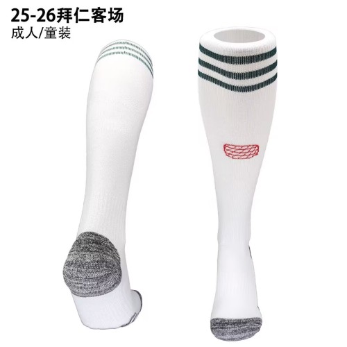 2025-26 Bayern Munich away white  football socks