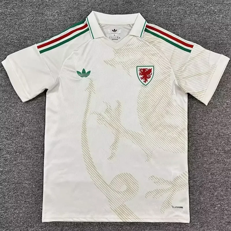 2026-27 Mens Wales away white Fans Soccer Jersey