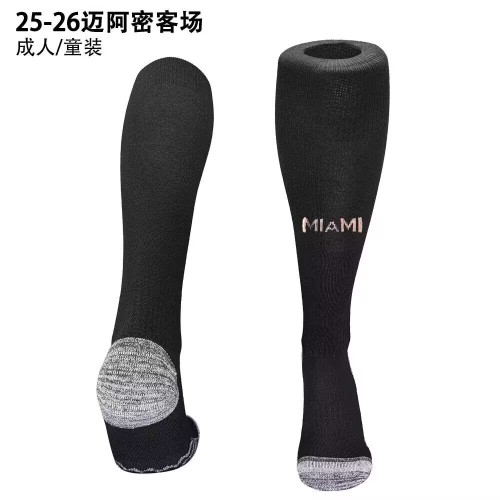 2025-26  Inter Miami away black football socks
