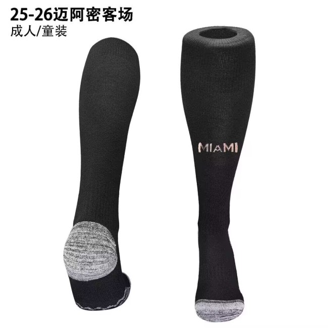 2025-26  Inter Miami away black football socks